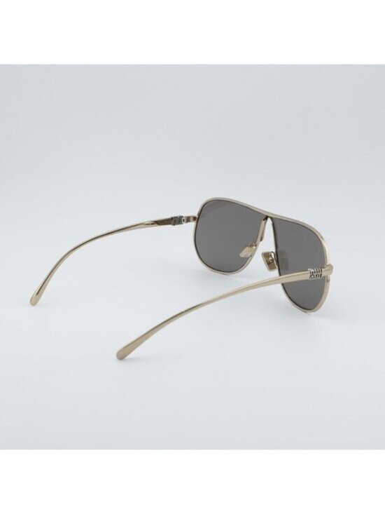 Miu Miu MUA56S ZVN80Q Sunglasses Pale Gold Geometric Frame, Dark Grey Lenses main image 6